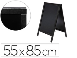 [PZ07] PIZARRA NEGRA LIDERPAPEL CABALLETE DOBLE CARA DE MADERA CON SUPERFICIE PARA ROTULADORES TIPO TIZA 55X85 CM