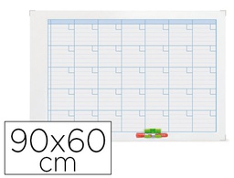 [3048101] PLANNING MAGNETICO NOBO MENSUAL ROTULABLE MARCO METALICO 90X60 CM