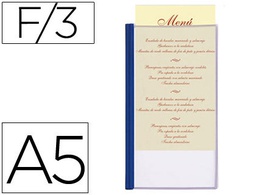 [PM02] PORTA MENUS LIDERPAPEL PVC DIN A5 CON 3 FUNDAS