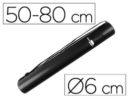 [PP05] PORTAPLANOS PLASTICO LIDERPAPEL DIAMETRO 6 CM EXTENSIBLE HASTA 80 NEGRO