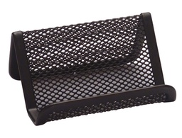 [KF04728] PORTATARJETAS Q-CONNECT METALICO NEGRO 11X7,5X5 CM