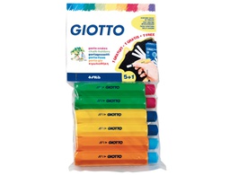 [F692300] PORTATIZAS PLASTICO GIOTTO BLISTER DE 5+1 DE REGALO