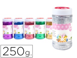 [PU08] PURPURINA LIDERPAPEL FANTASIA COLORES METALICOS SURTIDOS BOTE DE 250 GR