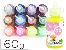 [PU12] PURPURINA PEGAMENTO LIDERPAPEL FANTASIA COLORES METALICOS SURTIDOS BOTE DE 60 GR