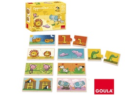 [53437] PUZLE GOULA MADERA 20 PIEZAS CONTRARIOS LEO EL REY DE LA SELVA