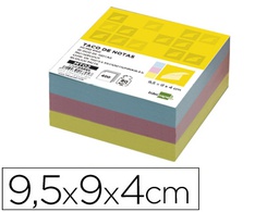 [MT02] TACO PAPEL LIDERPAPEL SIN ENCOLAR COLORES 400 HOJAS 95X90X40 MM 80 GR