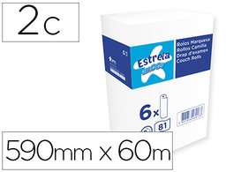 [J626013.1] ROLLO PAPEL PARA CAMILLAS AMOOS 2 CAPAS 81 SERVICIOS 590 MM X 60 M