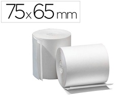 [4756521B] ROLLO SUMADORA Q-CONNECT ELECTRO 75 MM ANCHO X 65 MM DIAMETRO COPIATIVO CON 2 HOJASSIN BISFENOL A