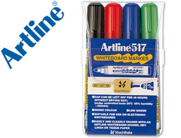 [517/4] ROTULADOR ARTLINE PIZARRA EK-517/4 PUNTA REDONDA 2 MM BOLSA DE 4 UNIDADES COLORES SURTIDOS