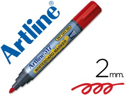 [EK-517 R] ROTULADOR ARTLINE PIZARRA EK-517 ROJO PUNTA REDONDA 2 MM TINTA DE BAJO OLOR