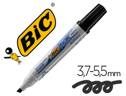[525828] ROTULADOR BIC VELLEDA PARA PIZARRA NEGRO PUNTA BISELADA 5,9 MM
