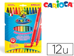 [42753] ROTULADOR CARIOCA BIRELLO DOBLE PUNTA CAJA DE 12 UNIDADES COLORES SURTIDOS