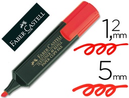 [154821] ROTULADOR FABER CASTELL FLUORESCENTE TEXTLINER 48 ROJO