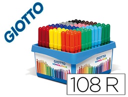 [F524000] ROTULADOR GIOTTO TURBO MAXI SCHOOL PACK DE 108 UNIDADES 12 COLORES X 9 UNIDADES