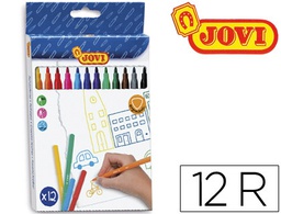 [1612] ROTULADOR JOVI SLIM CAJA DE 12 UNIDADES COLORES SURTIDOS