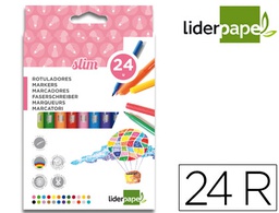 [RT07] ROTULADOR LIDERPAPEL SLIM CAJA DE 24 UNIDADES COLORES SURTIDOS