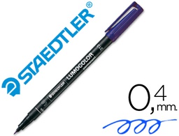 [3133] ROTULADOR STAEDTLER LUMOCOLOR RETROPROYECCION PUNTA DE FIBRA PERMANENTE 313-3 AZUL PUNTA SUPER FINA REDONDA 0.4 MM