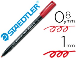 [3172] ROTULADOR STAEDTLER LUMOCOLOR RETROPROYECCION PUNTA DE FIBRAPERMANENTE 317-2 ROJO PUNTA MEDIA REDONDA 0.8-1 MM