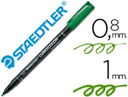 [3175] ROTULADOR STAEDTLER LUMOCOLOR RETROPROYECCION PUNTA DE FIBRAPERMANENTE 317-5 VERDE PUNTA MEDIA REDONDA 0.8-1 MM
