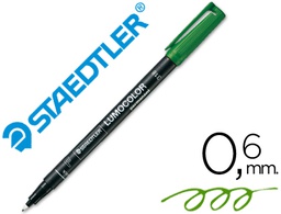 [3185] ROTULADOR STAEDTLER LUMOCOLOR RETROPROYECCION PUNTA DE FIBRAPERMANENTE 318-5 VERDE PUNTA FINA REDONDA 0.6 MM