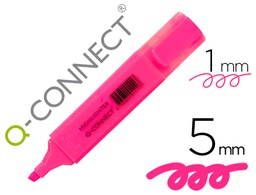 [KF01112] ROTULADOR Q-CONNECT FLUORESCENTE ROSA PUNTA BISELADA