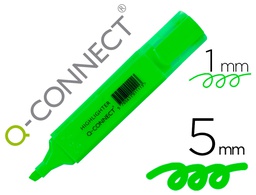[KF01113] ROTULADOR Q-CONNECT FLUORESCENTE VERDE PUNTA BISELADA