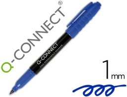 [KF02301] ROTULADOR Q-CONNECT PARA CD/DVD PUNTA FIBRA PERMANENTE AZUL PUNTA REDONDA 1 MM