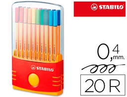 [8820-03] ROTULADOR STABILO PUNTA DE FIBRA POINT 88 COLOR PARADE ESTUCHE DE 20 UNIDADES COLORES SURTIDOS
