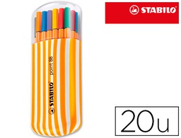 [8820-02] ROTULADOR STABILO PUNTA DE FIBRA POINT 88 ZEBRUI ESTUCHE DE 20 UNIDADES COLORES SURTIDOS
