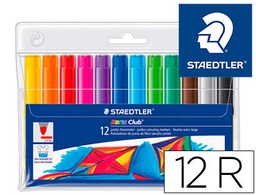 [340 C12] ROTULADOR STAEDTLER COLOR JUMBO TRAZO 3 MM ESTUCHE DE 12 UNIDADES COLORES SURTIDOS