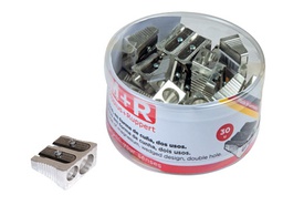 [02110090] SACAPUNTAS M+R 211 METALICO 2 USOS CUÑA BOTE DE 30 UNIDADES