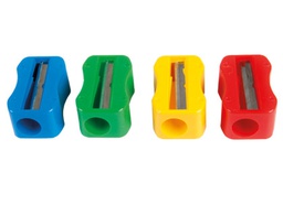 [03060000] SACAPUNTAS M+R DE PLASTICO 1 USO SIN TORNILLO FORMA RECTANGULAR ERGONOMICA