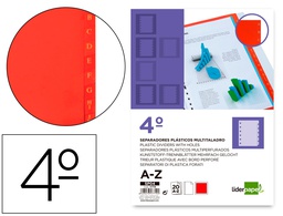 [SP04] SEPARADOR LIDERPAPEL PLASTICO ALFABETICO A-Z CUARTO