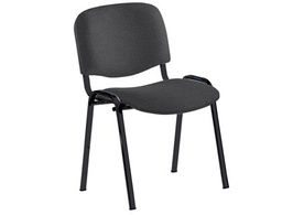 [965/4] SILLA ROCADA CONFIDENTE ESTRUCTURA METALICA TAPIZADA EN TELA IGNIFUGA NEGRA 57X81X48 CM