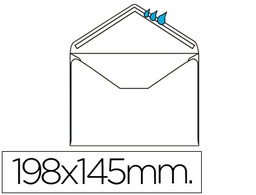 [SB12] SOBRE LIDERPAPEL N.10 BLANCO OFICIO PROLONGADO 145X200MM ENGOMADO SOLAPA DE PICO CAJA DE 500 UNIDADES