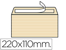 [SB42] SOBRE LIDERPAPEL VERJURADO AHUESADO 120 GR TIRA SILICONA 110X220MM CAJA DE 250 UNIDADES