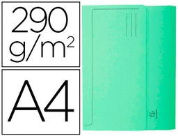 [47673E] SUBCARPETA CARTULINA CON BOLSA EXACOMPTA DIN A4 VERDE 290 GR
