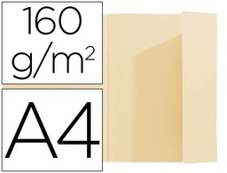 [348025E] SUBCARPETA EXACOMPTA DIN A4 CREMA 160G/M2 CON SOLAPA INTERIOR