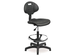 [925N] TABURETE CON RESPALDO ROCADA REGULABLE EN ALTURA CON ASIENTO Y RESPALDO EN POLIMERO CON TACOS