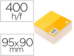 [MT01] TACO PAPEL LIDERPAPEL SIN ENCOLAR BLANCO 400 HOJAS 95X90X40 MM 80 GR