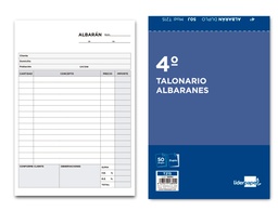 [T215] TALONARIO LIDERPAPEL ALBARAN CUARTO ORIGINAL Y COPIA T215