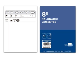 [T252] TALONARIO LIDERPAPEL CAMARERO OCTAVO ORIGINAL Y COPIA T252 ZIG ZAG