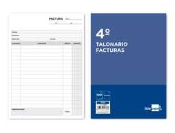 [T117] TALONARIO LIDERPAPEL FACTURAS CUARTO ORIGINAL T117 SIN I.V.A