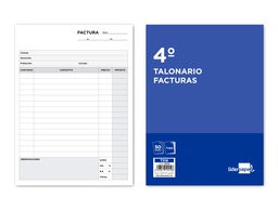 [T316] TALONARIO LIDERPAPEL FACTURAS CUARTO ORIGINAL Y 2 COPIAS T316 CON I.V.A.