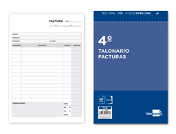 [T216] TALONARIO LIDERPAPEL FACTURAS CUARTO ORIGINAL Y COPIA T216 CON I.V.A.