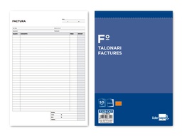 [T223-CAT] TALONARIO LIDERPAPEL FACTURAS FOLIO ORIGINAL Y COPIA T223 CON I.V.A. TEXTO EN CATALAN