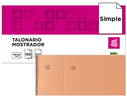 [TL10] TALONARIO LIDERPAPEL MOSTRADOR 50X110 MM TL10 NARANJA CON MATRIZ