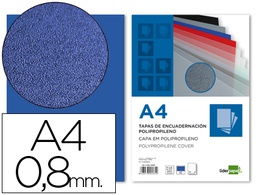 [TE09] TAPA ENCUADERNACION LIDERPAPEL POLIPROPILENO A4 0.8MM AZUL OPACO PAQUETE DE 50 UNIDADES