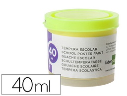 [TP57] TEMPERA LIDERPAPEL ESCOLAR 40 ML AMARILLO LIMON