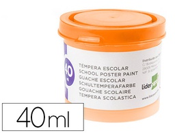 [TP64] TEMPERA LIDERPAPEL ESCOLAR 40 ML NARANJA